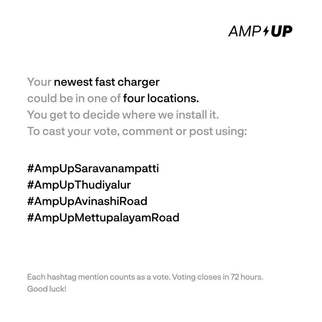 atherenergy's tweet image. It’s time to #AmpUp your Ather Grid, Coimbatore!

Remember to tag @atherenergy while commenting with the hashtag of your preference to cast your vote.

#AtherGrid #Coimbatore #FastCharging