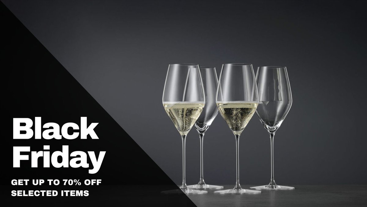 There are just a few days to go in our Black Friday sale!

Save up to 70% on selected glassware until 11.59pm on Sunday 1st December.

Don't miss out, head to riedel.com/en-gb/shop#sor… today.