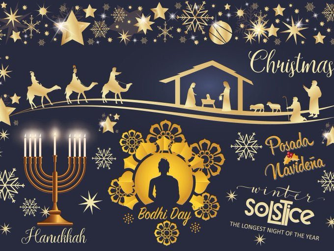 As December is about to begin, let us be mindful of the various celebrations and traditions that occur at this time of year. Let us be inclusive, respectful and open. May your celebrations be filled with joy, love and happiness.