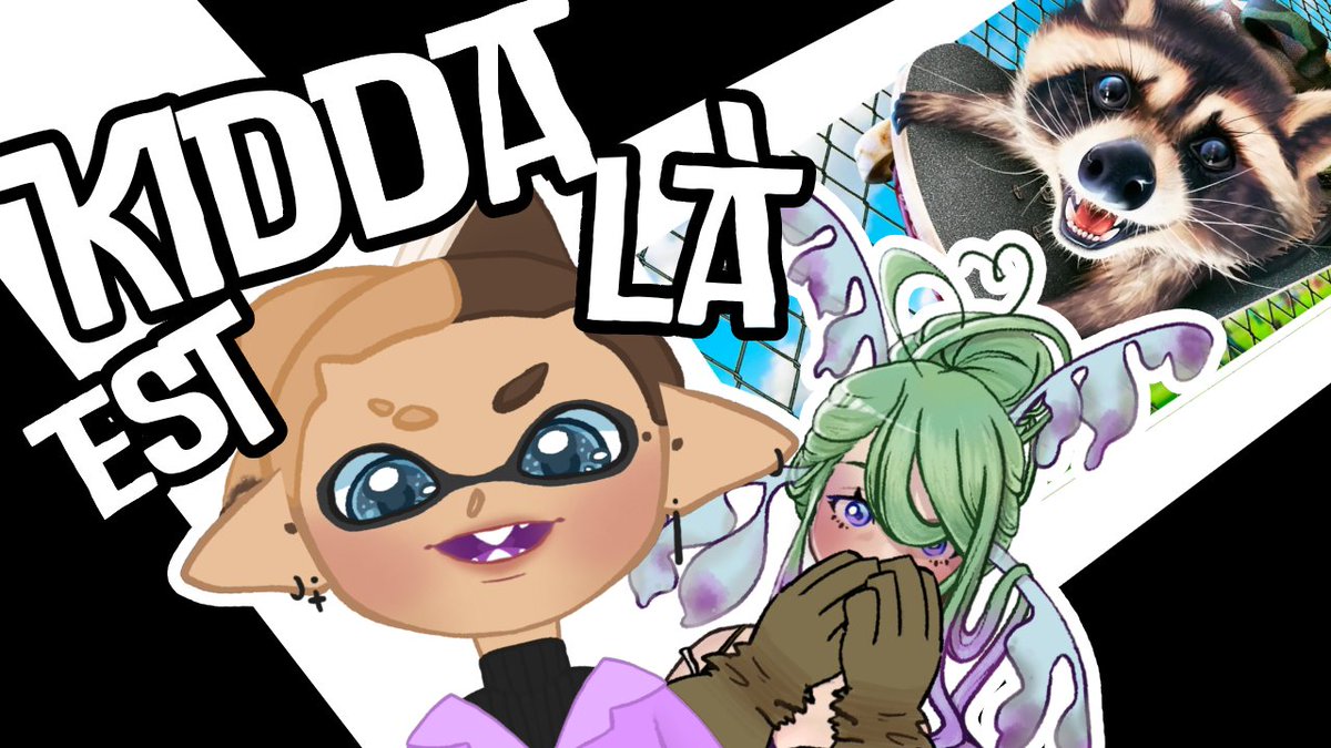 pixelkidVT's tweet photo. J'ai enfin monté la vidéo du live où Kidda est apparue pour le première fois ! On essayait le jeu Wanted Raccoon où tu incarnes un raton-laveur et tu dois assassiner des humains et faire du skateboard #VtuberFR https://t.co/DZi3hDn5fZ