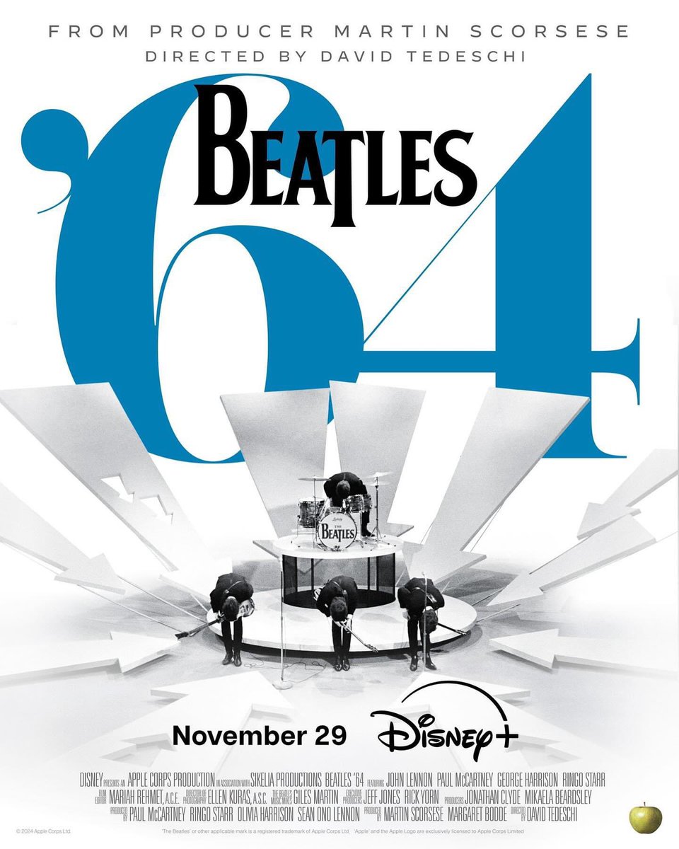 ¡ES HOY, ES HOY!
A partir de hoy está disponible en Disney el nuevo documental de Martín Scorsese “Beatle’s 64”!
📽️🎞️🍿🎶
#comubeatlepy #thebeatles #martinscorsese #beatles64 #documentalbeatle #thebeatlespy
