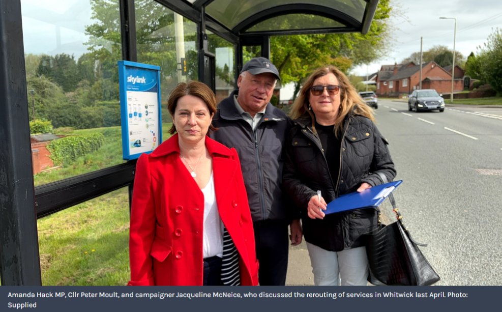 WilliamMcNeice's tweet photo. I'd like to say a huge congratulations to Jacky McNeice for the last 2 years campaigning to improve
@arrivamidlandsE 
bus services through #Whitwick &amp; surrounding areas. Spending hours collecting signatures &amp; raising awareness when others seemed to have given up.
@Hack4Labour https://t.co/H01mxEkG5q