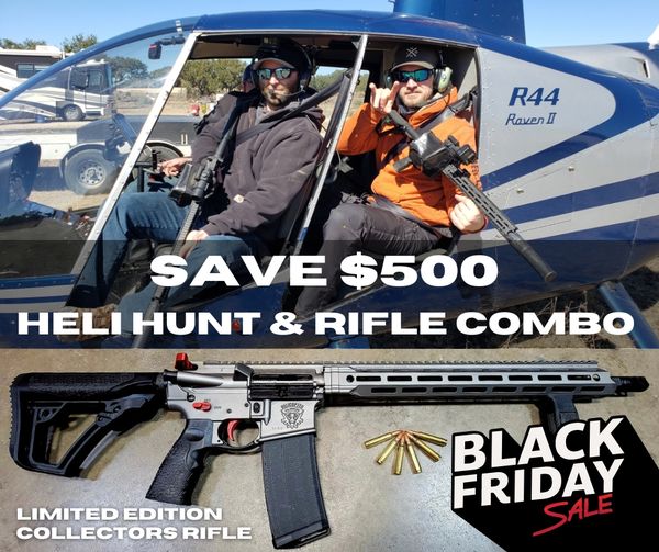 helipighunts's tweet photo. Special Offer Alert! 🚁🐷
Book your Helicopter Pig Hunt + Rifle Combo now and save $500 on EACH gun! 🎅 Plus, we'll ship our exclusive Custom Pig Blaster to your doorstep in time for Christmas! 🎁
Don't miss out:
📞 Call Rob at 325-515-0175
📧 Email hunt@dividedfind.com (mailto:hunt@dividedfind.com)
Check out the details at: 
🔗 https://t.co/AFanaLMl9K