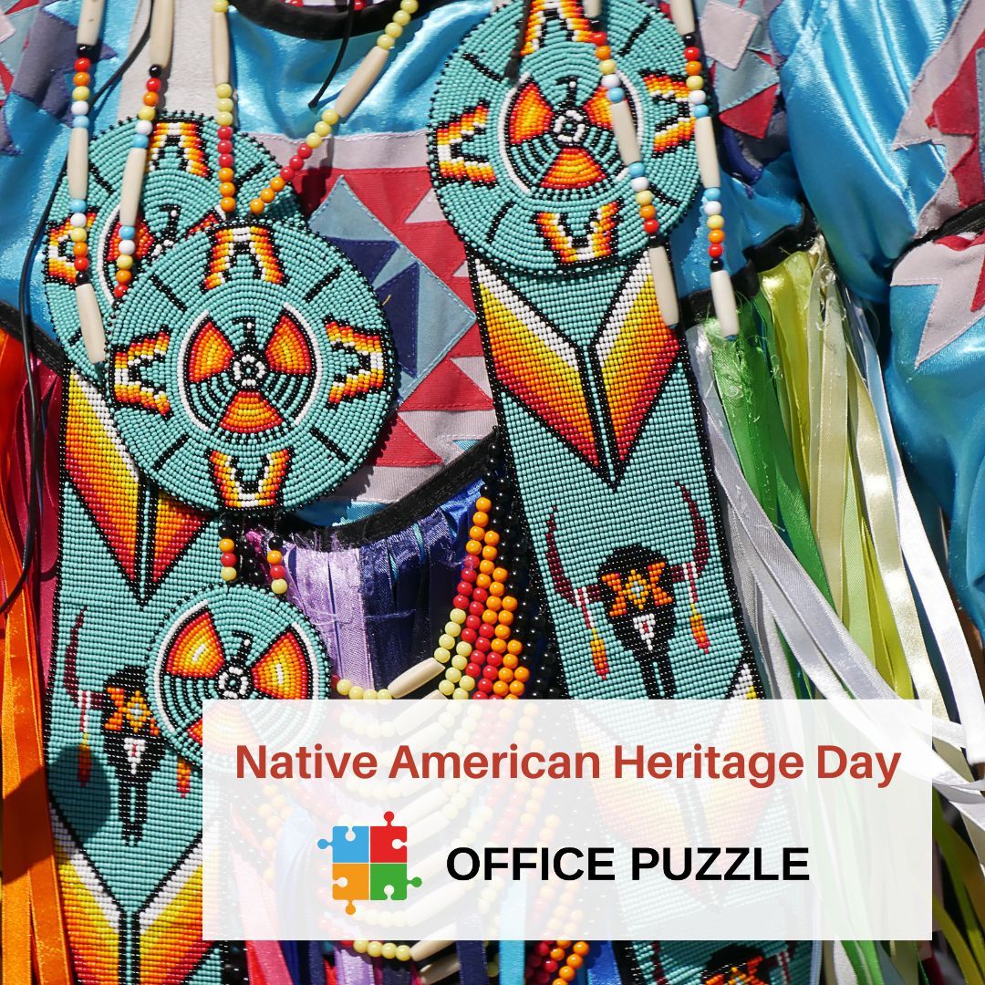 officepuzzle's tweet photo. Today, we honor Native American Heritage Day by celebrating the rich histories and contributions of Native American communities. Let’s appreciate the resilience and wisdom of Indigenous peoples, who shape our nation. 

#NativeAmericanHeritageDay #IndigenousHeritage #OfficePuzzle https://t.co/EHVnxikrzF