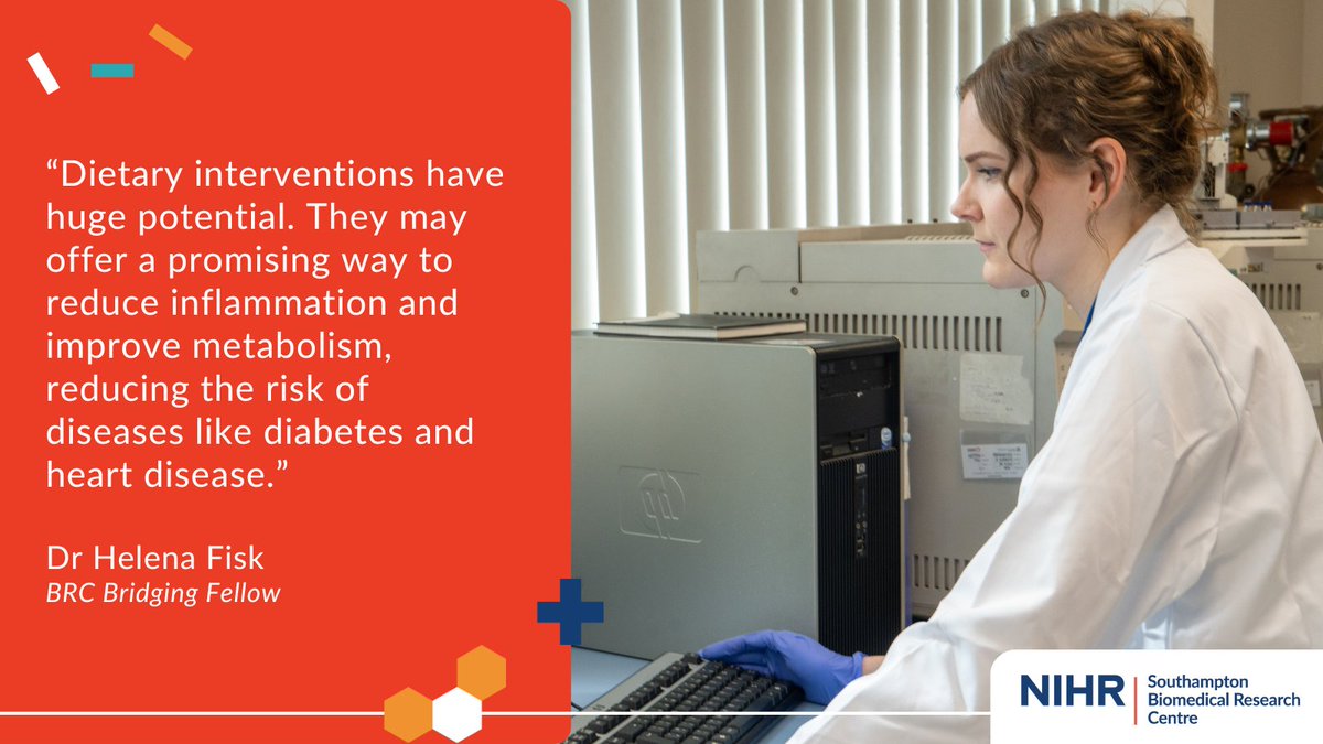 NIHR Southampton BRC (@southamptonbrc) on Twitter photo Exciting news for obesity research! 🎉
Our BRC’s <a href="/helena_fisk/">Dr Helena Fisk</a> has secured funding from the <a href="/BBSRC/">Biotechnology and Biological Sciences Research</a> iNutriLife Innovation Hub for a project with ‘huge potential’.
She is looking at new ways to improve obesity-associated inflammation.
Read more: southamptonbrc.nihr.ac.uk/post/southampt… Exciting news for obesity research! 🎉
Our BRC’s <a href="/helena_fisk/">Dr Helena Fisk</a> has secured funding from the <a href="/BBSRC/">Biotechnology and Biological Sciences Research</a> iNutriLife Innovation Hub for a project with ‘huge potential’.
She is looking at new ways to improve obesity-associated inflammation.
Read more: southamptonbrc.nihr.ac.uk/post/southampt…