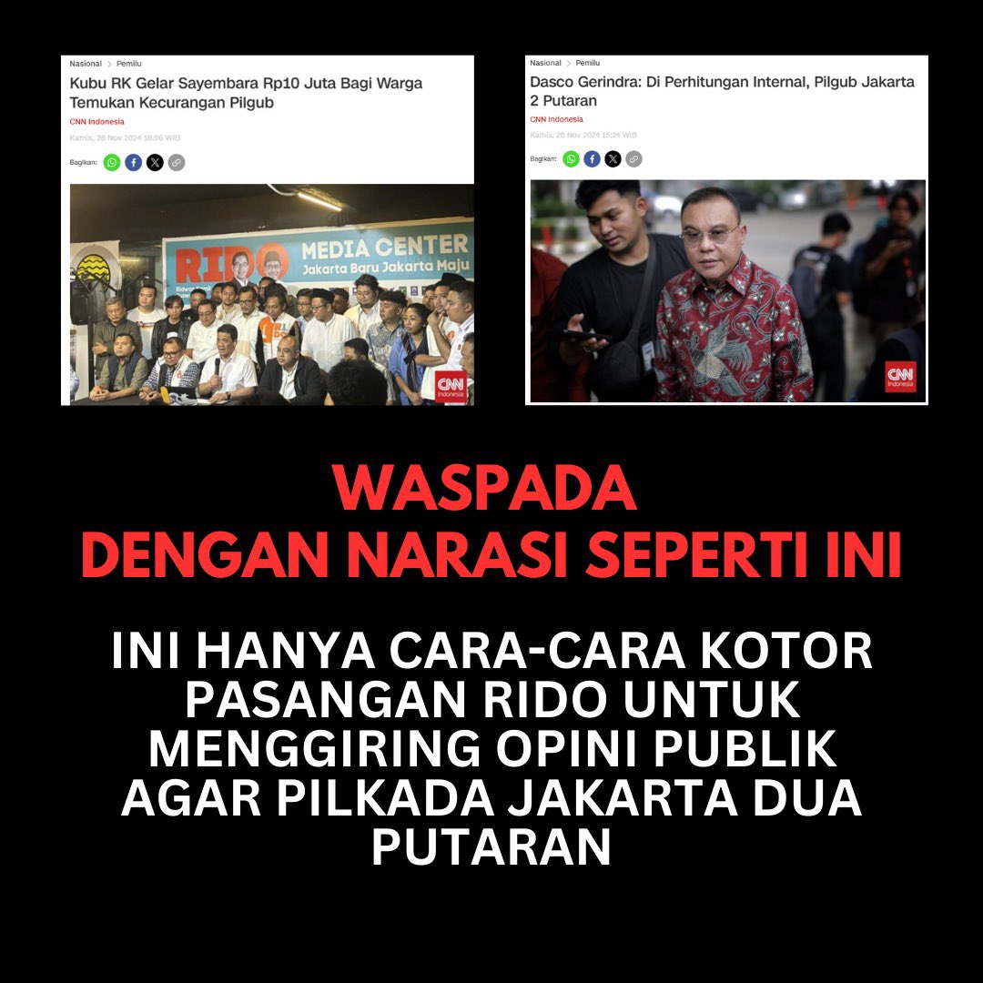 iina_surbakti's tweet image. Jorok cara mainnya! Jakarta SATU PUTARAN bukan dua!!
#SatuinPutaran
Lawan manipulasi
KPUD Bawaslu Jangan Main-main