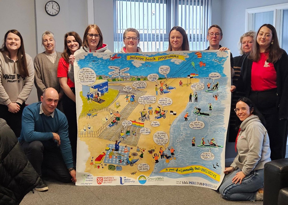 On Monday, we visited our partners, Mae Murray Foundation at their office

We presented them with a visual output summarising our findings from an evaluation of their Inclusive Beach programme 🌊

Hear more about this evaluation at our webinar on Tuesday! bit.ly/4fTBXx9
