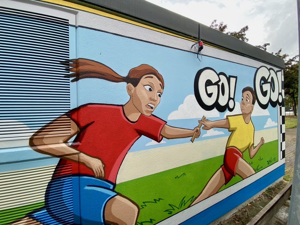 Sportlich in #Stuhr #Trafokunst #Laufen 🏃‍♀️