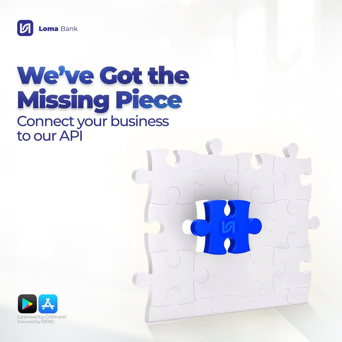 LomaBank's tweet image. Unlock the Full Potential of Your Business with Loma Bank’s API
At Loma Bank, we believe in empowering businesses to scale effortlessly. 
Let’s create magic together. 💙
#APISolutions #BusinessGrowth #LomaBank #FintechInnovation #FinancialInclusion