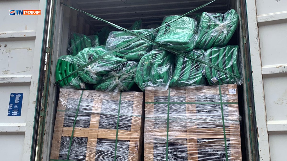 ZTNPrime's tweet photo. The first consignment of bucket seats for the National Sports Stadium have arrived.
#Warriors #NationalSportsStadium #BucketSeats https://t.co/HZi2pTkkMT