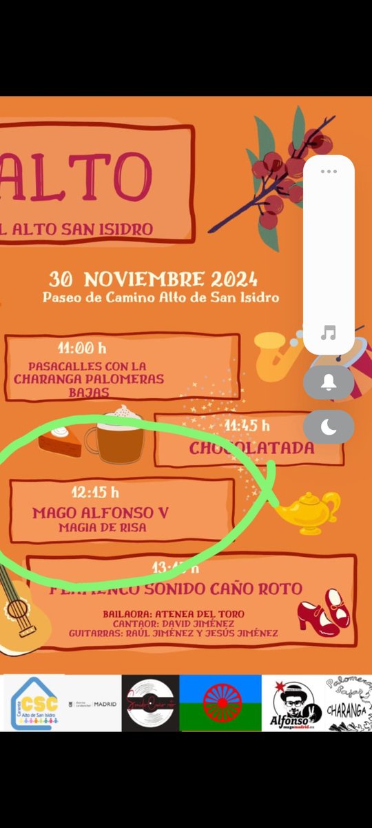 Os esperamos este sábado. Magia familiar. Gratis. 12:15 Paseo Camino Alto San Isidro.