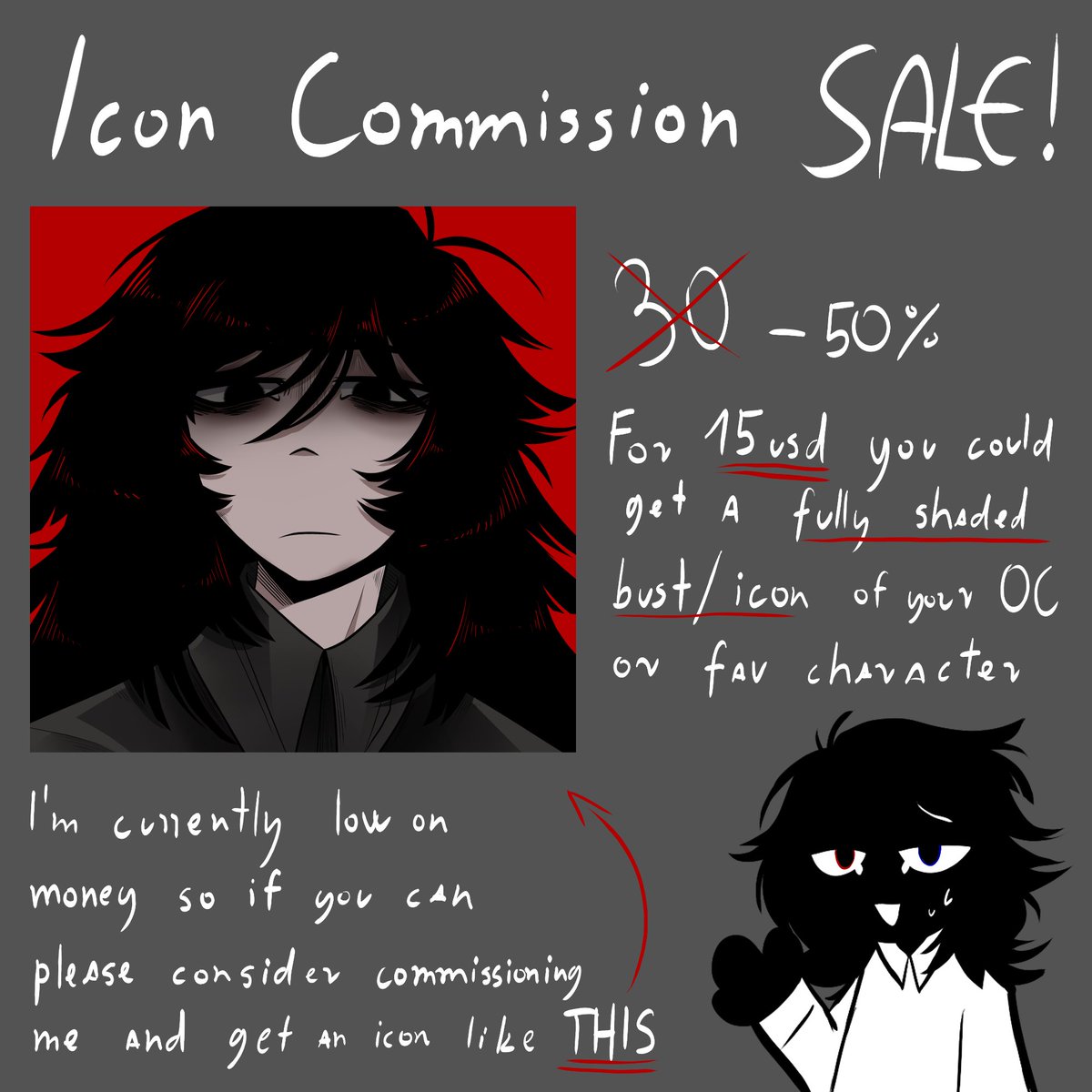ICON SALE!!!! 👉👈

#Commission #art #icon #sale #oc