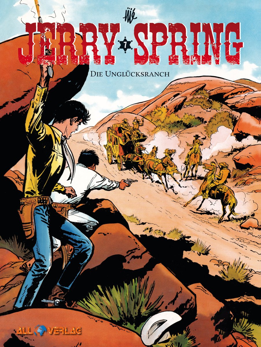 Comicleser's tweet image. &quot;Jerry Spring, Band 7: Die Unglücksranch&quot; - ein weiterer Western-Klassiker von Jijé, erschienen im All Verlag. Mehr dazu: comicleser.de/?p=13120
#JerrySpring #AllVerlag #western #jije