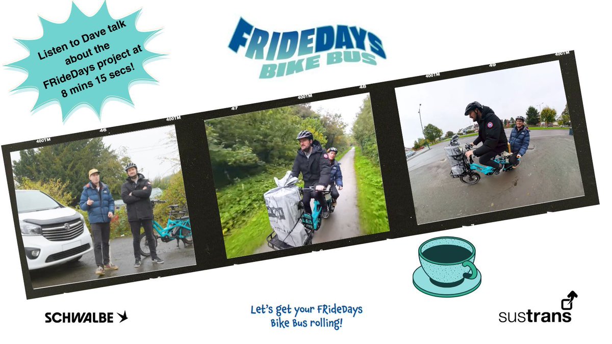 ☕ From the coffee run to the school run, we think bikes are best!🚲 Listen to Dave Taylor, Managing Director at @schwalbeUK talk about the #FRideDays #BikeBus project in this fun coffee delivery race! 👉 buff.ly/4fyMo9G #fridaywecycle
