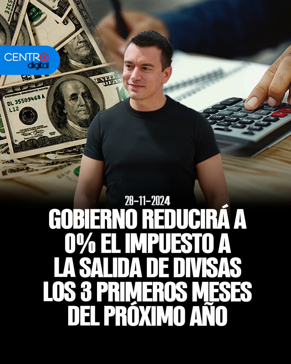 Vhgkasparov's tweet photo. Neoliberalismo 

Bajar impuestos a las élites (ISD) al 0 % y subir impuestos a los Pobres y clase media ( IVA ) al 15% .

Esto es un regalo a su clase social, ya que quienes sacan miles de millones de dólares del País a Paraísos Fiscales son las elites incluyendo el sector financiero. 

Esto es un impacto a la DOLARIZACIÓN y genera mayor  Fuga de Capitales es RECESIVO.