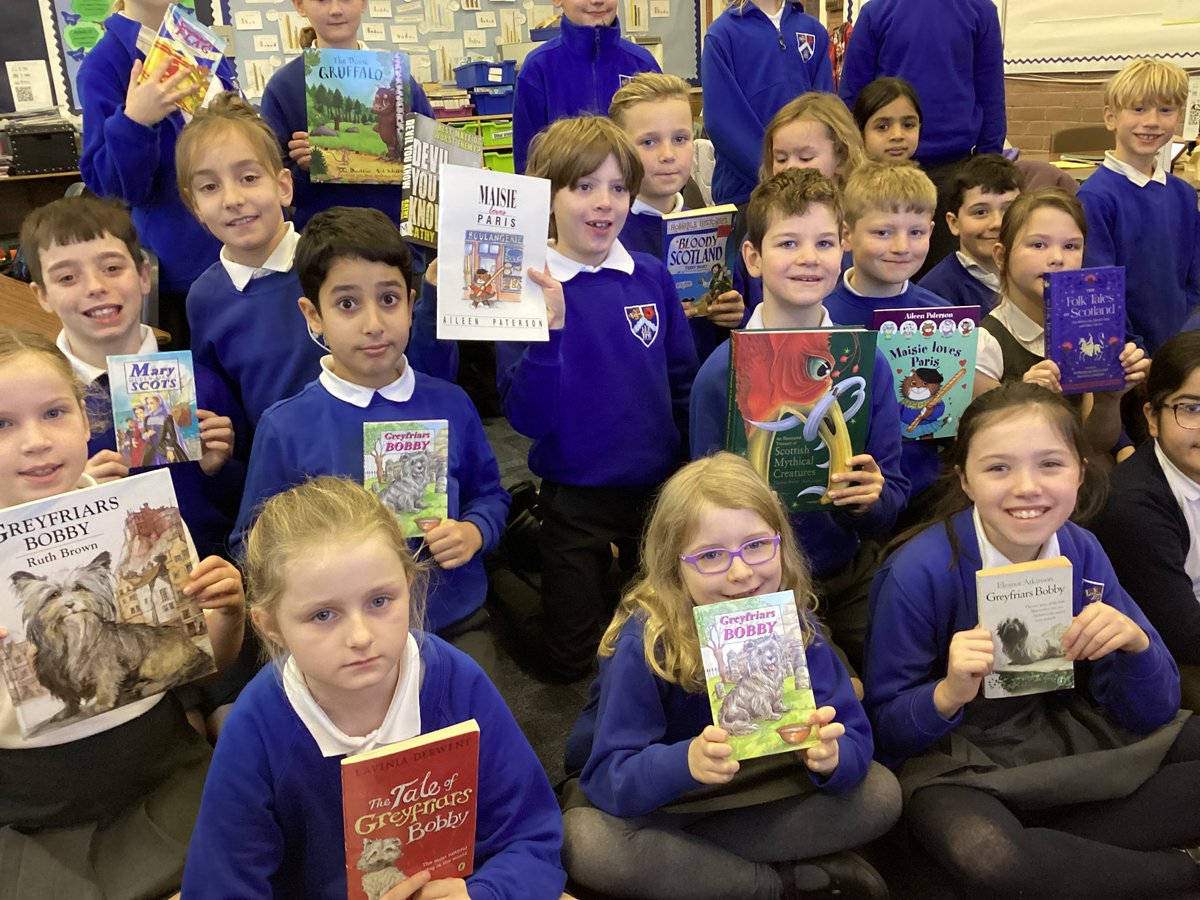 CastlehillPri's tweet photo. #Primary5 participated in the St Andrew’s Day Reading Record attempt this morning. We read books written by Scottish authors, books set in Scottish locations & books written in Doric & Scots. @KidlitScotland @scottishbktrust #KidLitScot #KILTS https://t.co/vdJ3OlnnL1