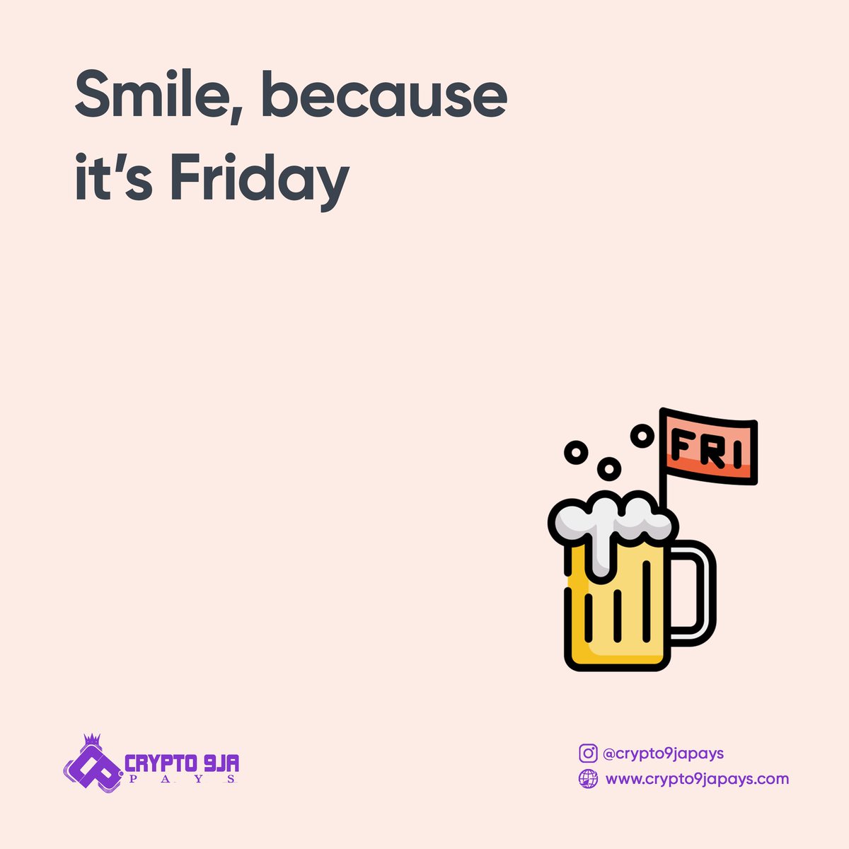 crypto9japays's tweet photo. Happy TGIF! 🎉 Keep the momentum going by trading BTC, USDT, and gift cards for Naira with us. Let’s make your weekend even better! https://t.co/JGUfmfxr6W