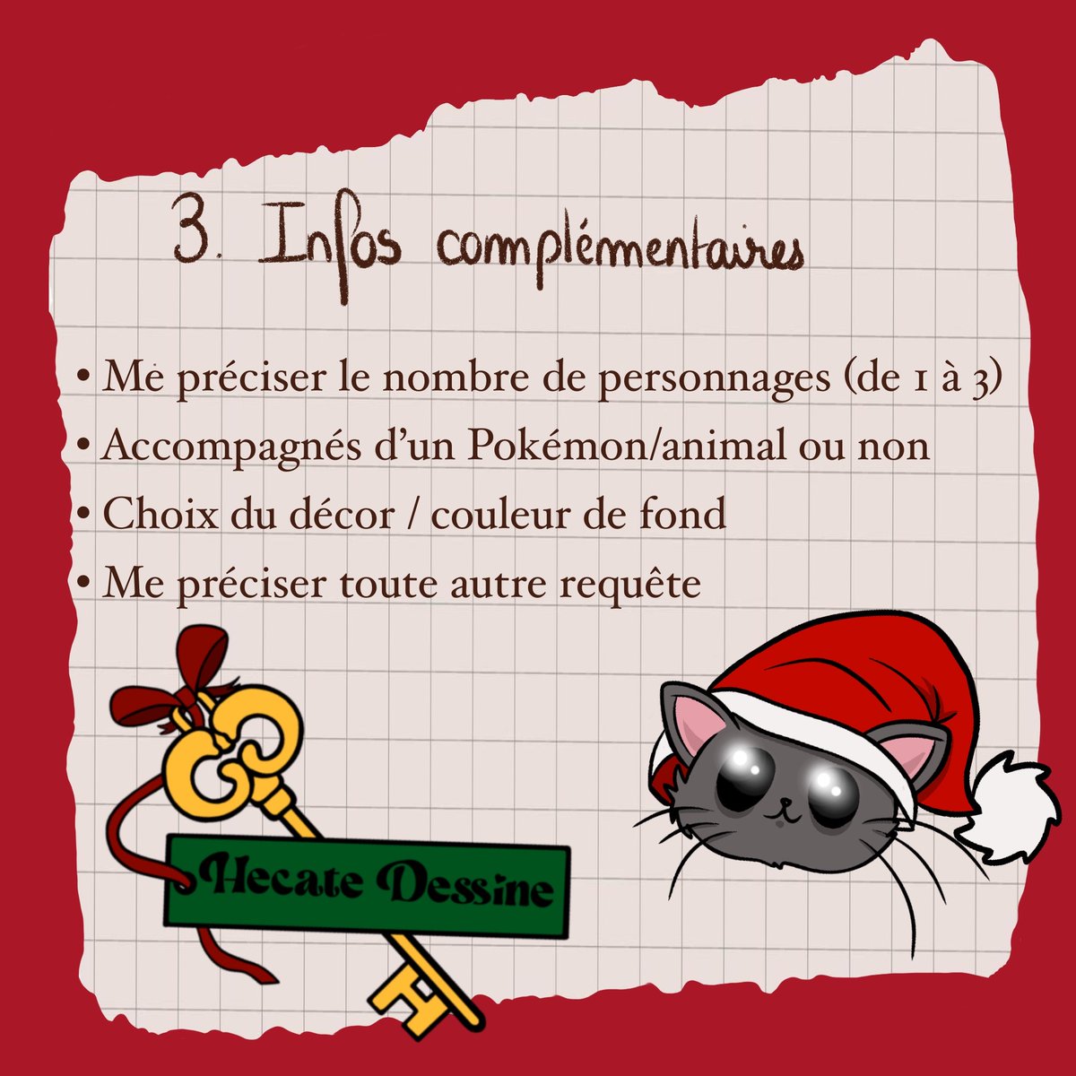 Commandes personnalisées pour Noël 🎄🛎️

💌 Envoie moi un DM avec :
- Le style voulu + le format
- Le nombre de personnages 
- Avec animal/Pokémon
- Un décor
- Autre info utile

💰  Tarifs à partir de 30e

🙏 RT APPRÉCIÉS 🙏
#smallbusiness #Noel #commandepersonnalisee #commission