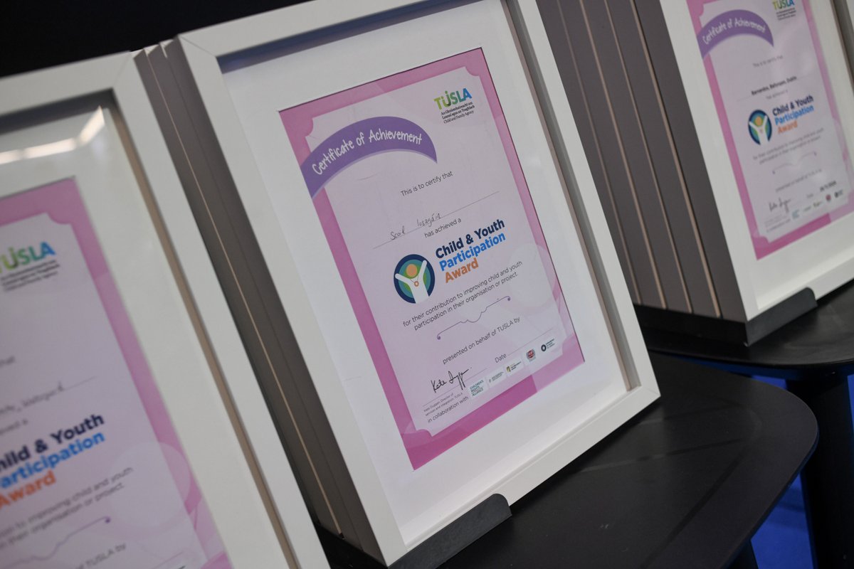 tusla's tweet photo. Tusla held the 2nd annual Child &amp; Youth Participation Awards yesterday. Hosted by the incredible Cezy Focsa, more than 200 young people and adults attended the ceremony where 29 services were celebrated for their commitment to listening to the voices of children and young people. https://t.co/PuEkFQRORI