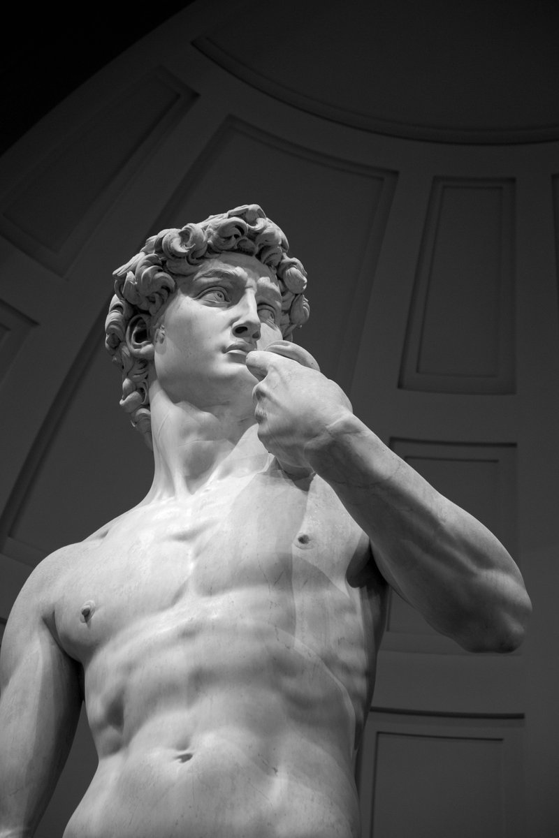 X_ArtGallery's tweet photo. At just 26 years old, he had created The Pietà and David.

With only a hammer and chisel.

Today, the incredible story of a precocious genius: Michelangelo Buonarroti. https://t.co/kmLjNTzTvG