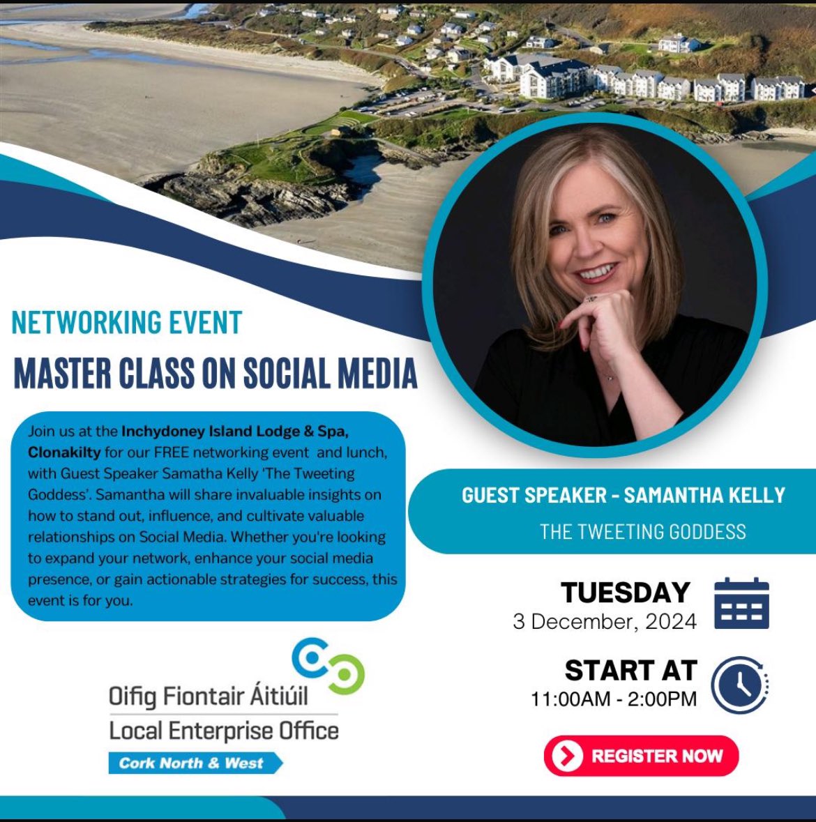 Network Ireland West Cork (@netirlwestcork) on Twitter photo A #socialmedia Masterclass with Local Enterprise Office Cork North and West & <a href="/Tweetinggoddess/">Samantha Kelly Media</a> is not to be missed! Register here
localenterprise.ie/CorkNorthandWe… A #socialmedia Masterclass with Local Enterprise Office Cork North and West & <a href="/Tweetinggoddess/">Samantha Kelly Media</a> is not to be missed! Register here
localenterprise.ie/CorkNorthandWe…