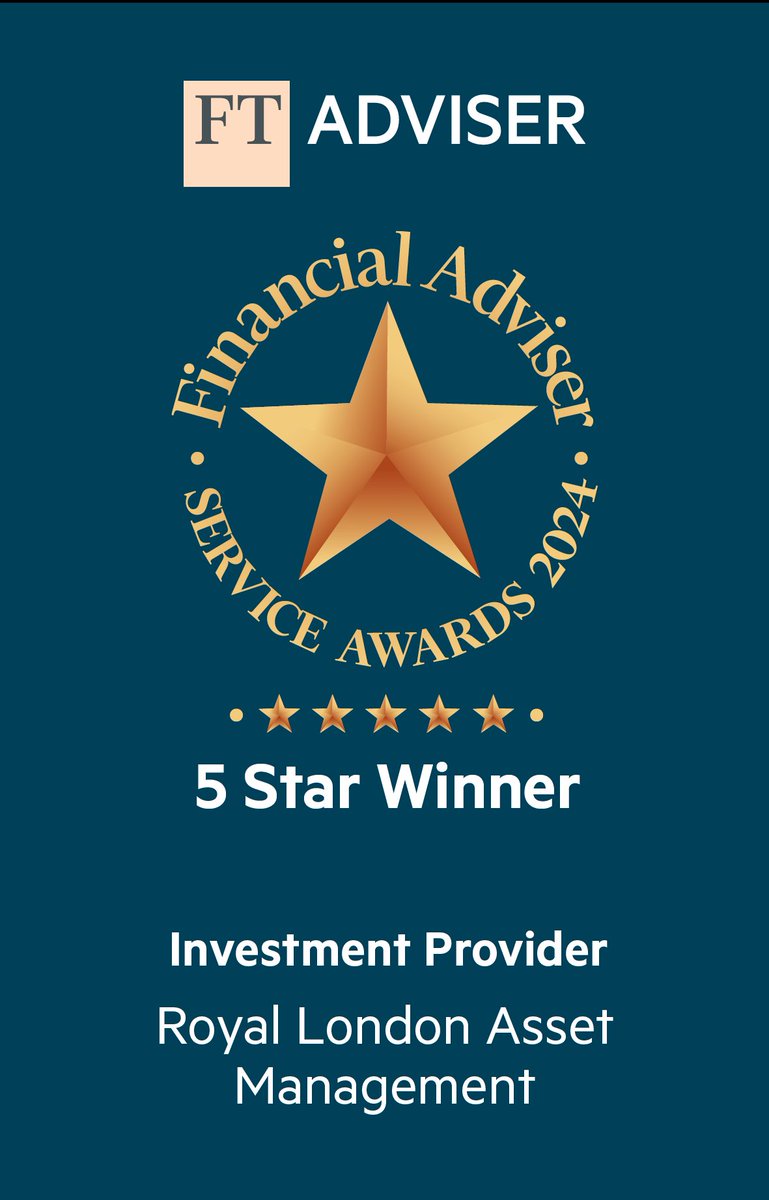 RLAM_UK's tweet image. We are delighted to announce that we have been awarded 5 stars in the ‘Investments’ category at the @FTAdviser Financial Adviser Service Awards 2024. View all winners here: ow.ly/lLa150Ui0Ko #FASA2024. Awards are not a recommendation or guide to the future.