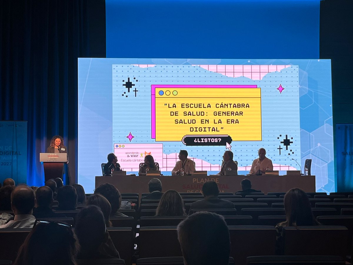 "Generar salud en la era digital" la escuela de tod@s en la presentación del Plan de Salud Digital de Cantabria. #TúEresEscuela🏡