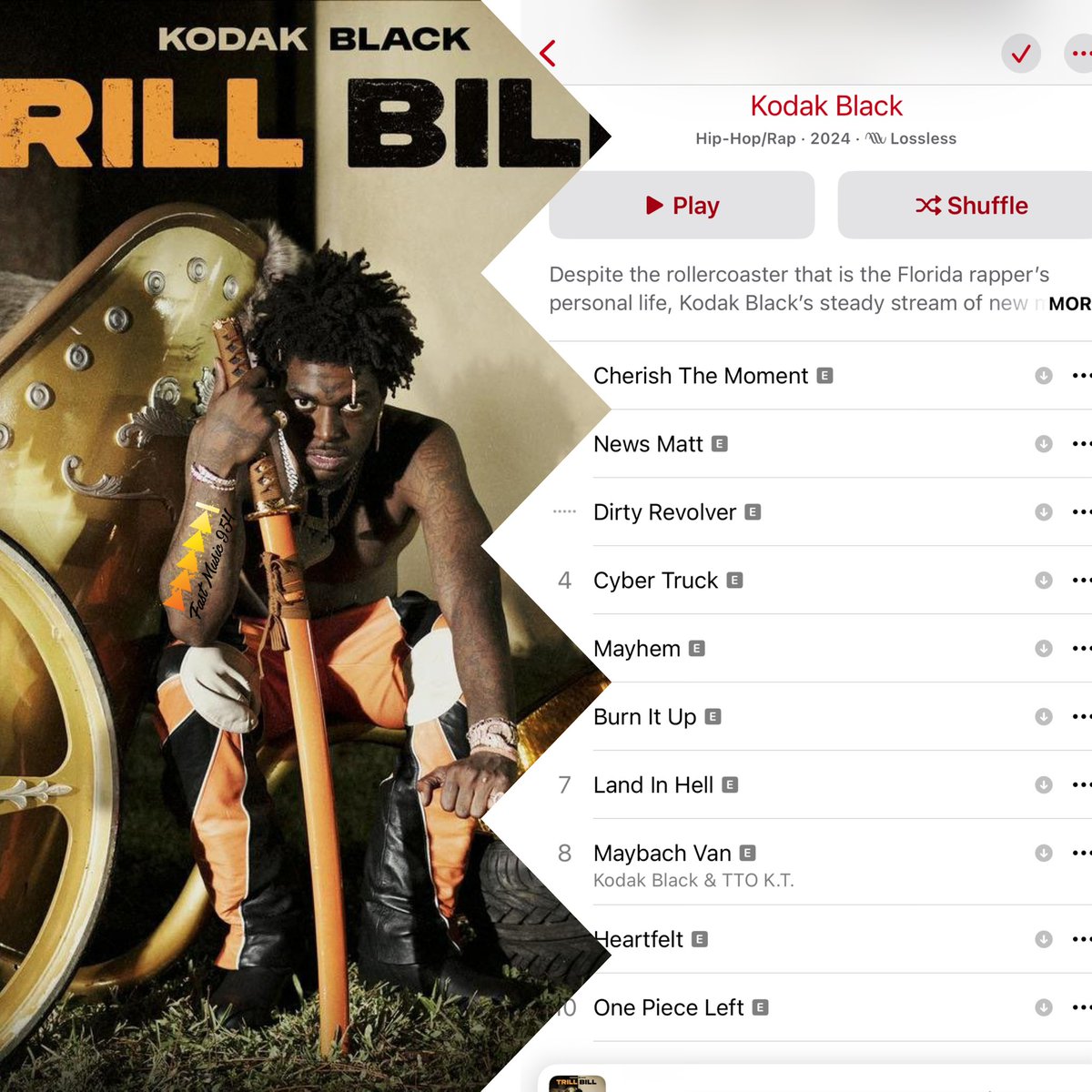 _FastMusic954's tweet image. What’s your Favorite Song from Kodak Blacks New Album? #TrillBill 🔥