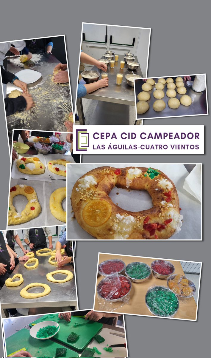 El laboratorio de I+D de cocina de FP y Taller Operativo del #CEPACidCampeador está en funcionamiento para conseguir la mejor receta posible para la venta de Roscones y Panettones.

Hoy y el lunes 2 son los  últimos días para reservar, de 9h a 21h
C/Anselmo Lorenzo 12
917058402