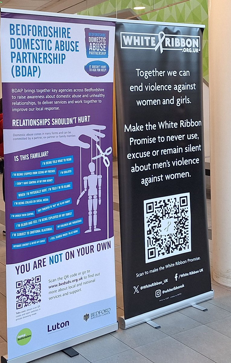 bedscohesion's tweet photo. Today, Cohesion officers joined Community officers, community members at The Point in the Town Centre for the #TooManyNames event, a poignant and powerful gathering to raise awareness about the devastating impact of gender violence and abuse.
#16Days
https://t.co/EuW3eum0iL https://t.co/KRBygwXsQa