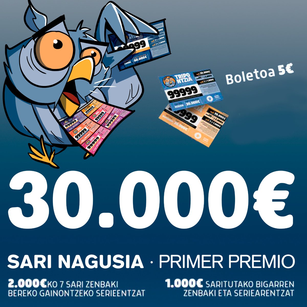 Tripontzia online salgai tripontzia.eus -en! 🦉🎉 

#Tripontzia #HerriLibreBat