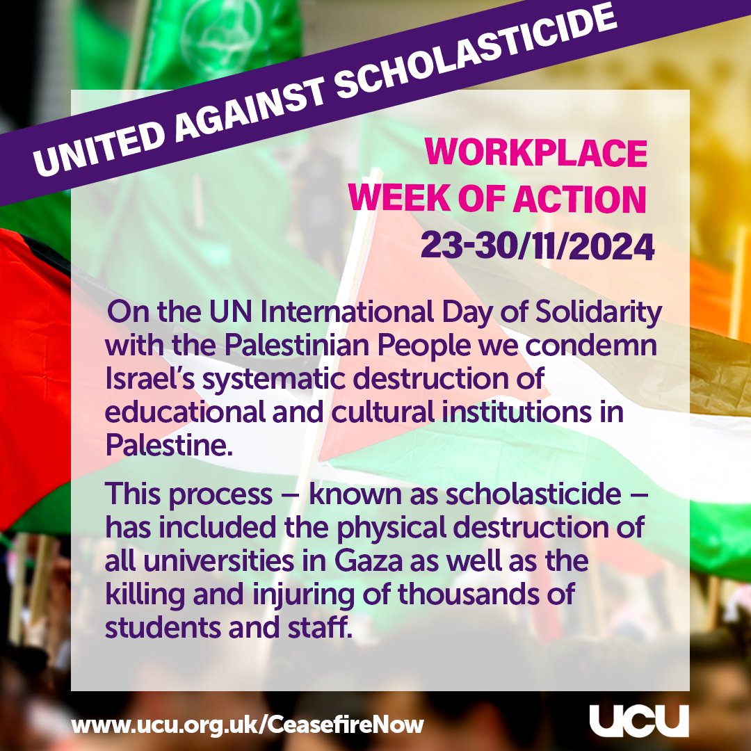 Today marks UN International Day of Solidarity with the Palestinian People.

We reiterate the demands for an immediate ceasefire, the immediate and unconditional release of all hostages, unrestricted access to humanitarian aid, and the lifting of the siege of Gaza.

Find out more