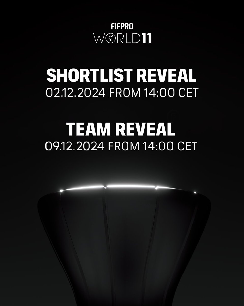 🔜 The 2024 FIFPRO #World11 is here!

Save the date 📅✍️