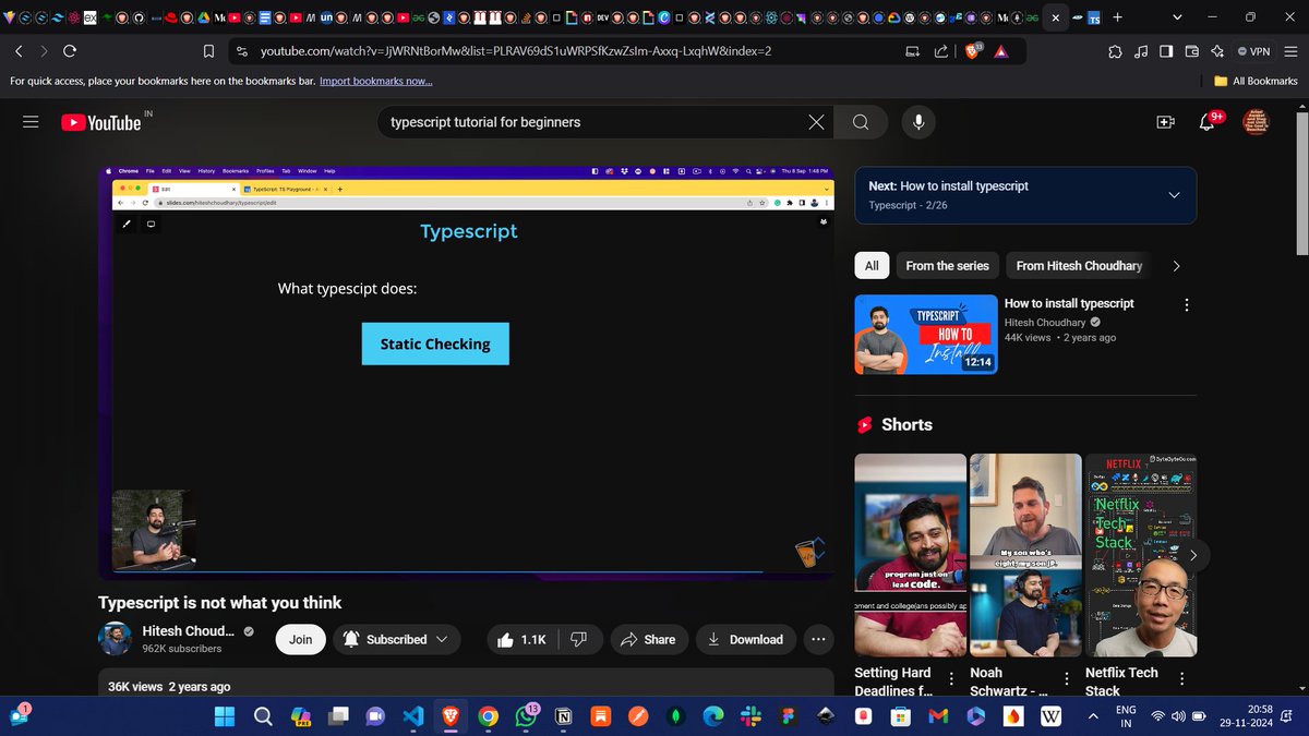 eigenpiyush's tweet image. Time to learn Typescript from master 🫡@Hiteshdotcom
 
#chaiaurtypescript #typescript