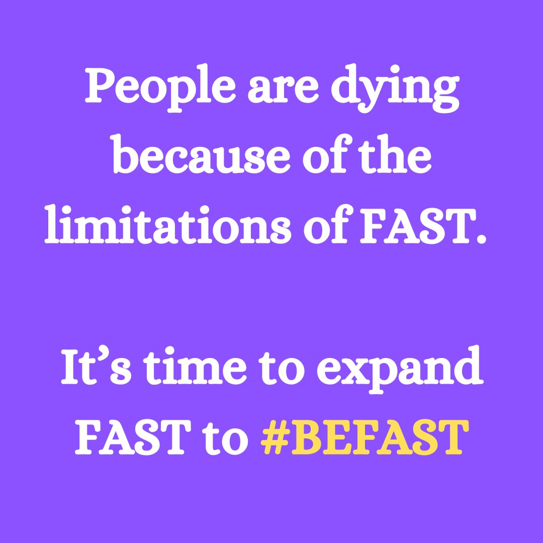 BE FAST - Increasing Stroke Awareness in Scotland (@befast_stroke) on Twitter photo To paraphrase George Orwell, 'All stroke patients are equal, but some stroke patients are more equal than others.'
Why should you be denied life-saving treatment because your stroke does not present itself with FAST symptoms? To paraphrase George Orwell, 'All stroke patients are equal, but some stroke patients are more equal than others.'
Why should you be denied life-saving treatment because your stroke does not present itself with FAST symptoms?