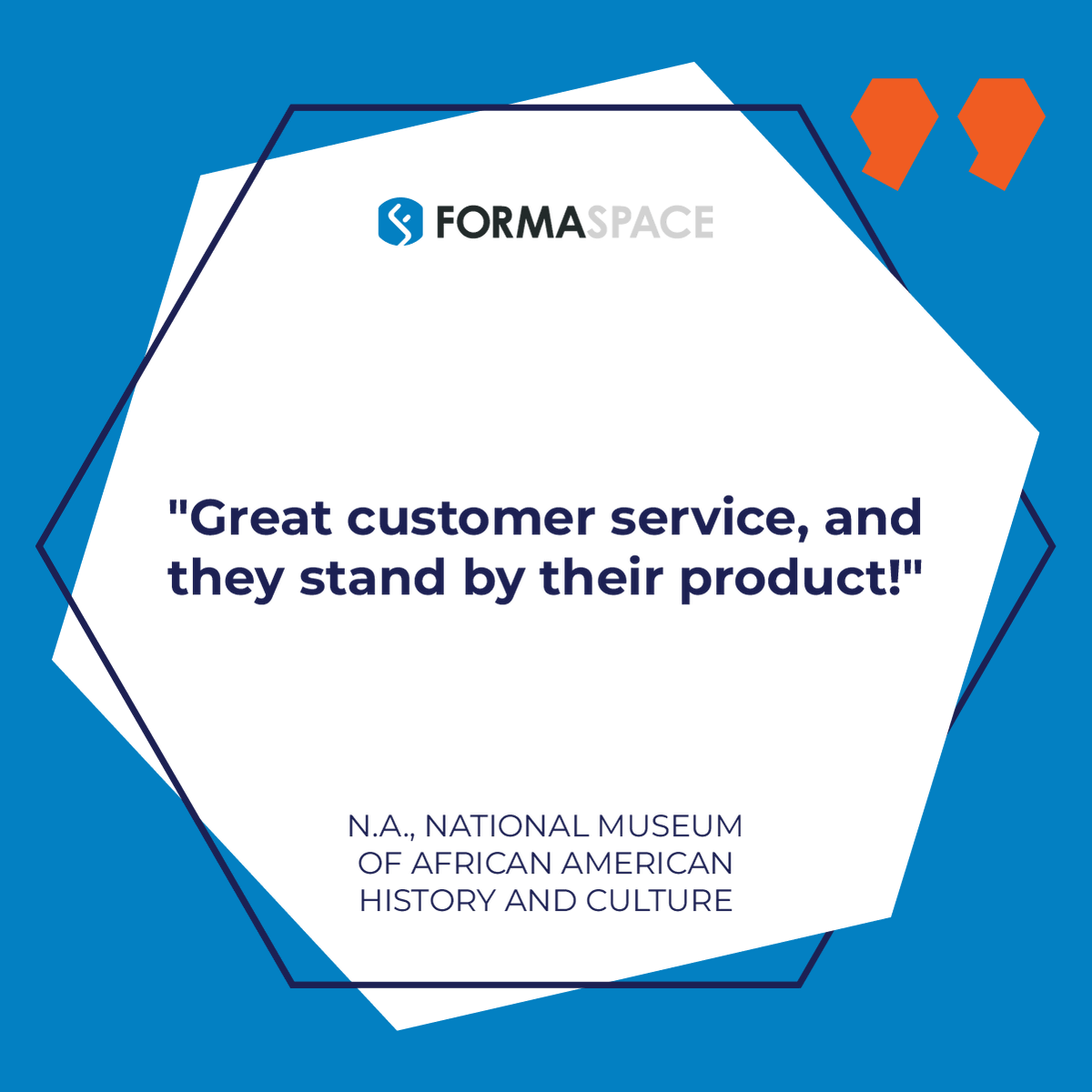 Formaspacecom's tweet image. Trust and Quality You Can Count On!  We&apos;re honored by this feedback from the National Museum of African American History and Culture. We’re committed to exceptional service and lasting solutions. Thank you for trusting us! 💼 #CustomerTestimonial #Innovation #WorkspaceSolutions
