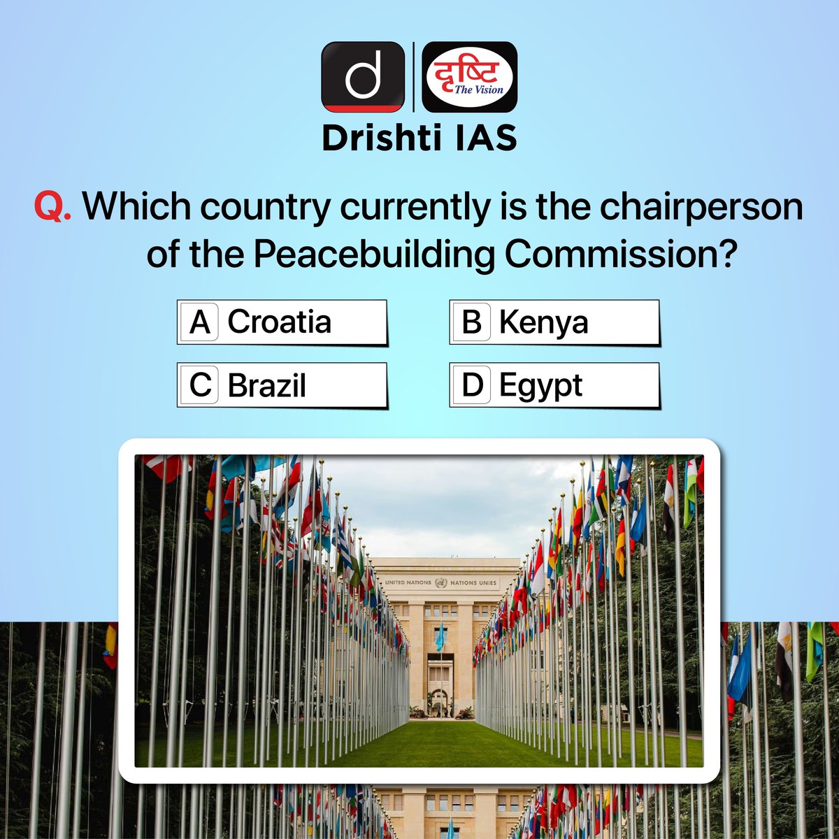 drishtiiaseng's tweet photo. Read about #India re-elected to U.N. #Peacebuilding #Commission!
Visit our new centre: https://t.co/BD9flplKNn
#DrishtiDailyBrief #Reelected #UN #Peace #InternationalCommunity #GeneralAssembly #Chairperson #Croatia #Kenya #Brazil #Egypt #UPSC #IAS #DrishtiIAS #DrishtiIASEnglish https://t.co/9aqajcaFxM
