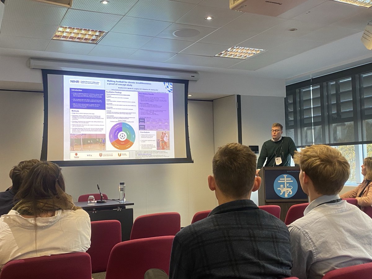 Samantha Harrison (@samharry_lung) on Twitter photo Walking football is a promising exercise maintenance option for people with COPD following pulmonary rehabilitation. Well done <a href="/Cal_Bradford98/">Callum Bradford</a> presenting his PhD at #BTSWinter2024 <a href="/TeessideUni/">Teesside University</a> Walking football is a promising exercise maintenance option for people with COPD following pulmonary rehabilitation. Well done <a href="/Cal_Bradford98/">Callum Bradford</a> presenting his PhD at #BTSWinter2024 <a href="/TeessideUni/">Teesside University</a>