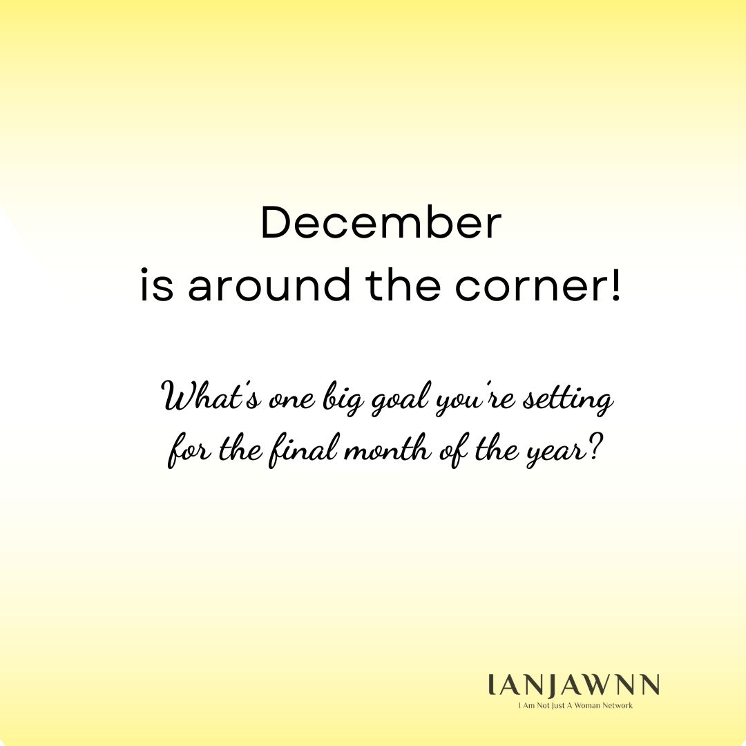ianjawnn's tweet photo. December is around the corner! What’s one big goal you’re setting for the final month of the year?

#GoalSetting #DecemberGoals #StayFocused https://t.co/UEGNmAhHO3