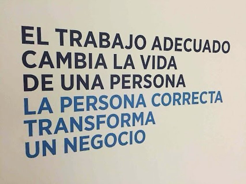 El trabajo adecuado es cuando logramos dar lo mejor de nosotros mismos.