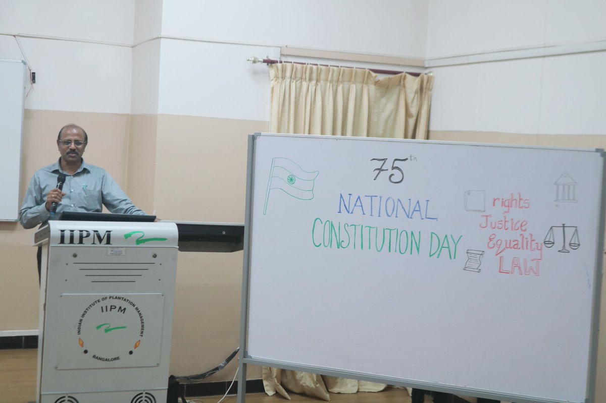 iipm_bangalore's tweet photo. IIPMB celebrated Constitution Day on Nov 26, 2024, with a speech by Prof. John Mano Raj, followed by debates, quizzes, and more. The day highlighted justice, equality, liberty, and fraternity—core values of our Constitution.
#IIPMB #ConstitutionDay #Justice #Equality #Liberty https://t.co/tdxZIFISqr