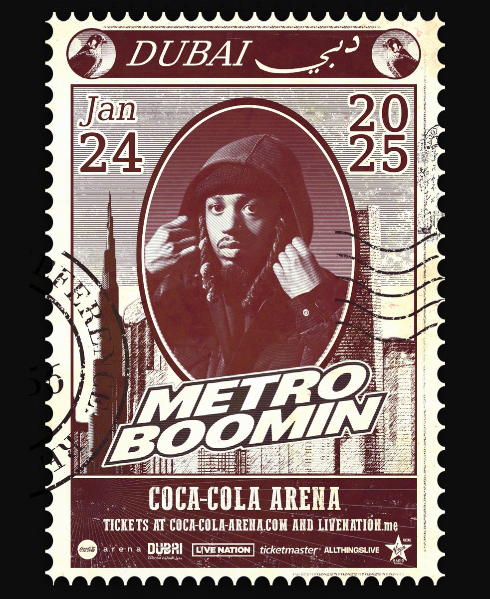 The official poster for the Metro Boomin concert in Dubai at Coca-Cola Arena on January 24 البوستر الرسمي لحفلة مترو بومين في دبي في كوكاكولا أرينا يوم 24 يناير.
- Stay tuned, the project will be on Behance soon!