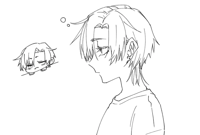 横顔好きっていうらくがき