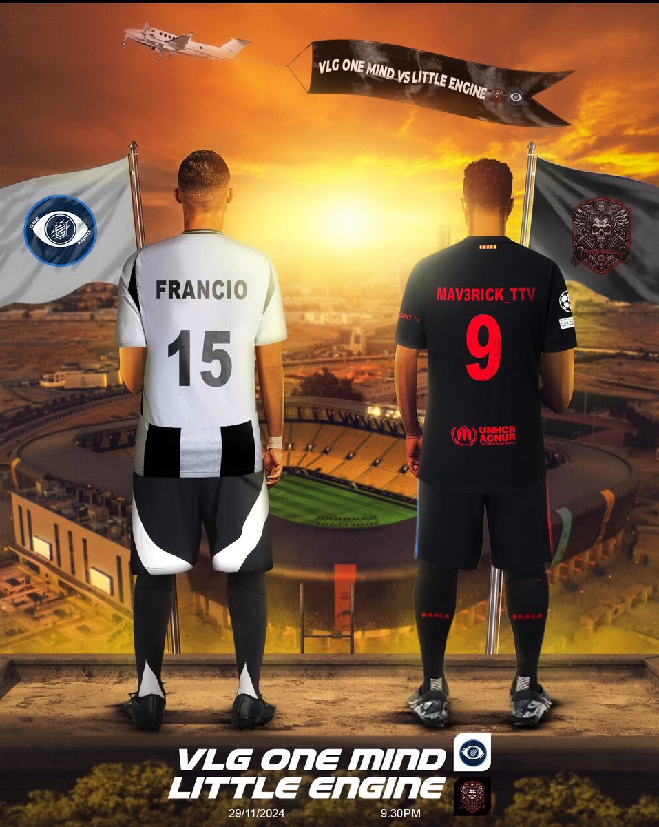 PFL (@officialpfl_) on Twitter photo 🏆Champions Cup
🇮🇹 <a href="/OneMindXI/">Focus 1Mind</a> vs 🏴 @Lil_Engine_VPG
📅 29th November 2024
⏰21.30pm UK
⚽️ <a href="/EASPORTSFC/">EA SPORTS FC</a> 25
🎙️Presented by <a href="/CasterPed/">Ped</a>
👊Tonight's showdown promises to be an electrifying encounter as VLG One Mind faces Little Engine.
👀Who will emerge victorious and claim the 🏆Champions Cup
🇮🇹 <a href="/OneMindXI/">Focus 1Mind</a> vs 🏴 @Lil_Engine_VPG
📅 29th November 2024
⏰21.30pm UK
⚽️ <a href="/EASPORTSFC/">EA SPORTS FC</a> 25
🎙️Presented by <a href="/CasterPed/">Ped</a>
👊Tonight's showdown promises to be an electrifying encounter as VLG One Mind faces Little Engine.
👀Who will emerge victorious and claim the