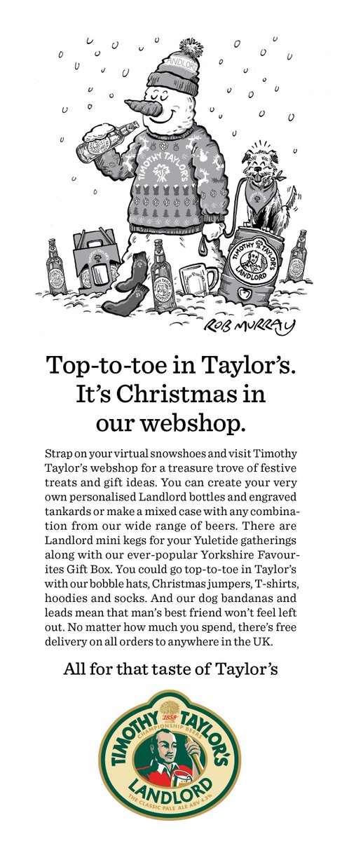 Calm this shit down it's only November! Some Yuletide fun for <a href="/TimothyTaylors/">Timothy Taylor's Brewery</a> with cartoons by the always marvellous <a href="/RMurrayCartoons/">Rob Murray Cartoons</a> Merry Autumn!