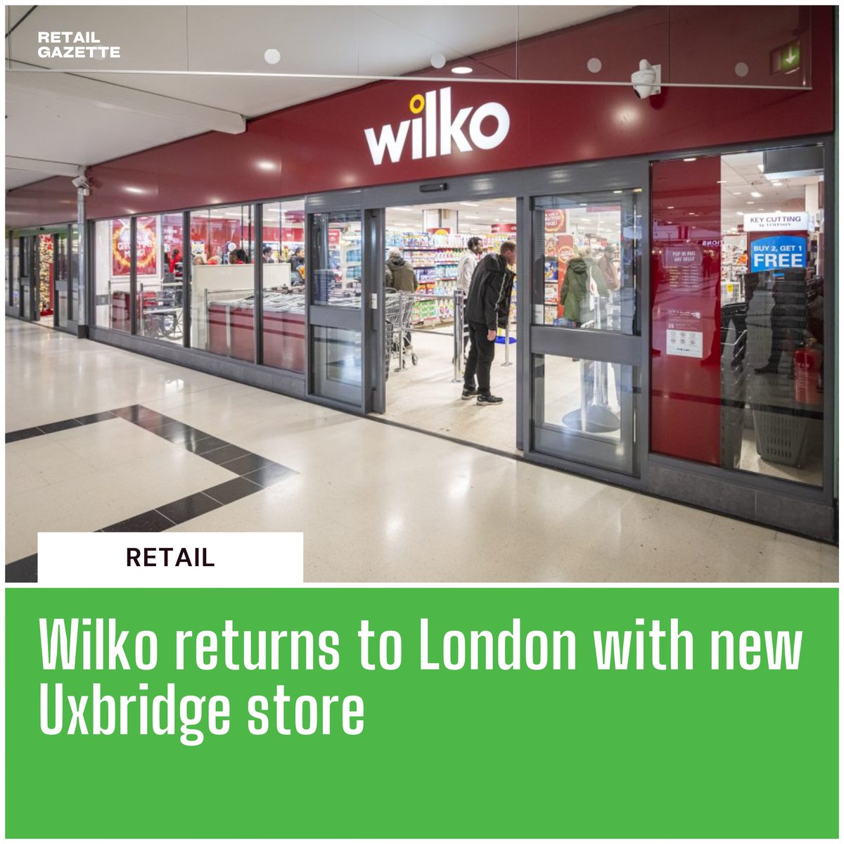 NEWS 📰 | Wilko has opened the doors to its new west London Uxbridge store as it returns to the capital. - Retail Gazette

Read the full article below:
retailgazette.co.uk/blog/2024/11/w…
#Gekko #Marketing #Retail #Wilko #News