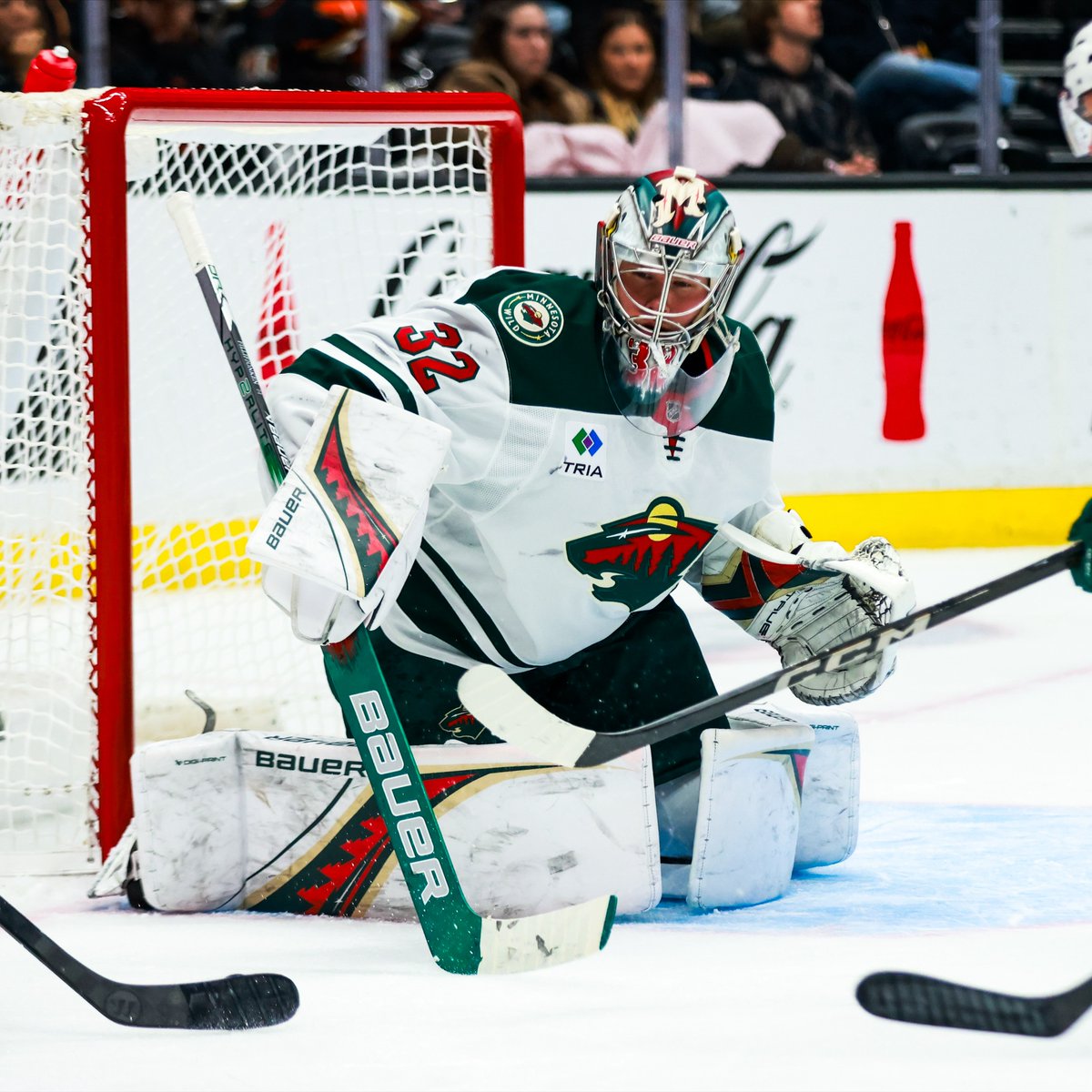 mnwild's tweet photo. With a 39-save shutout against Buffalo, Gus Bus is the High Energy Player of the week 🔋

#mnwild x @xcelenergy https://t.co/6any1or6N2