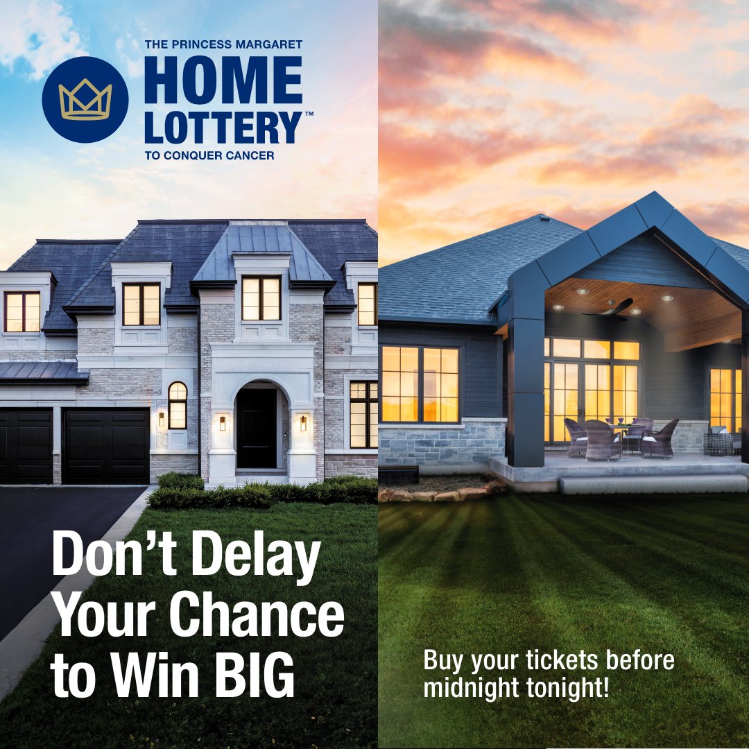 The moment we’ve been waiting for is finally here! Get your tickets before midnight tonight for the chance to win over 16,000 amazing prizes. Plus, you’ll be supporting life-saving cancer research at The Princess Margaret. Order tickets here: princessmargaretlotto.com
