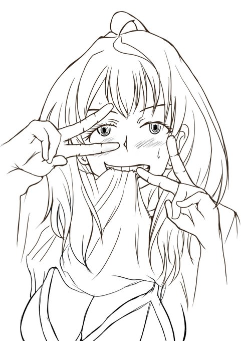 #八奈見杏菜生誕祭 
#マケイン
朝の投稿は杏菜さんが杏奈になってたから…線画だけ上げときます。 