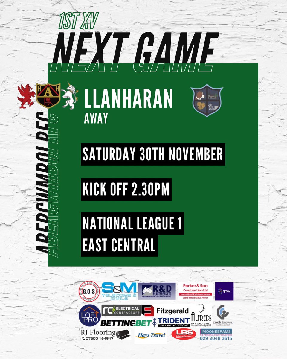 𝙉𝙀𝙓𝙏 𝙂𝘼𝙈𝙀

Our 1st XV back in the league as they make the trip over to Llanharan tomorrow for a hugely important league fixture. 

#TheVillage #OYMC🙌🏼